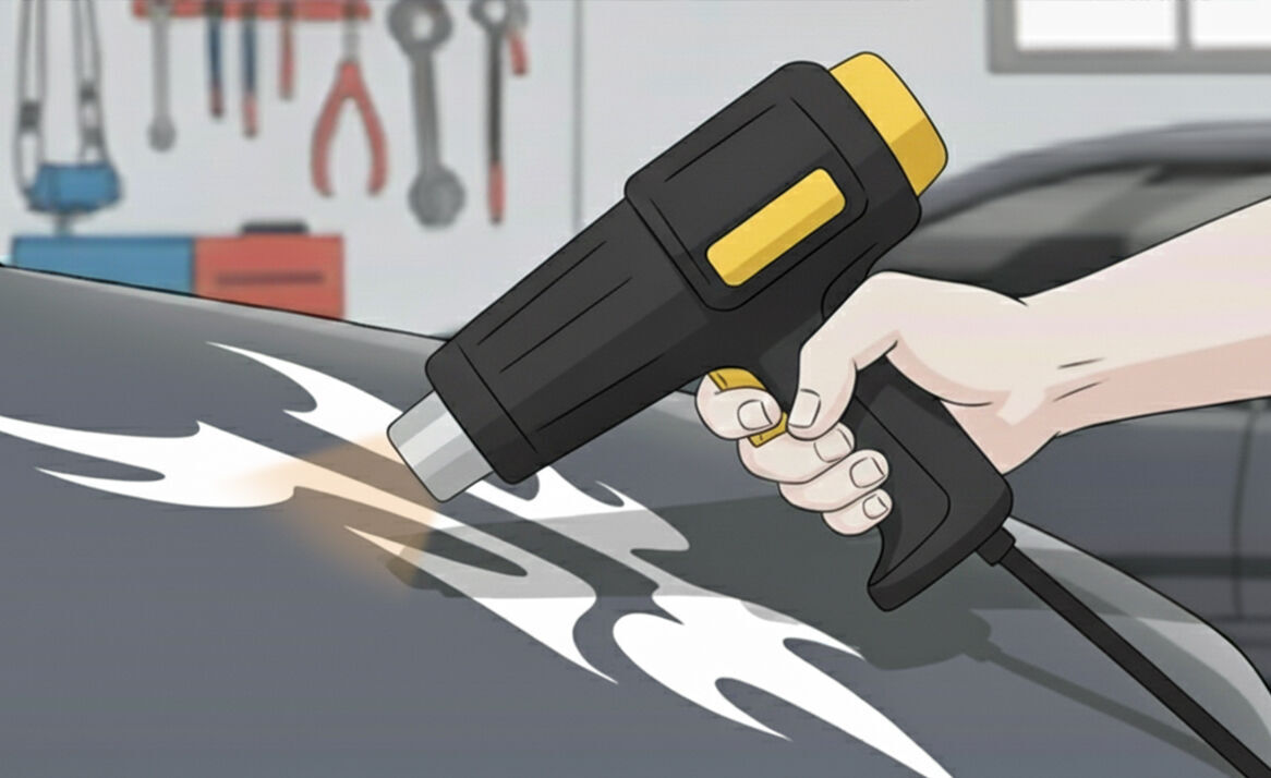 Step 1: Heat the decal.